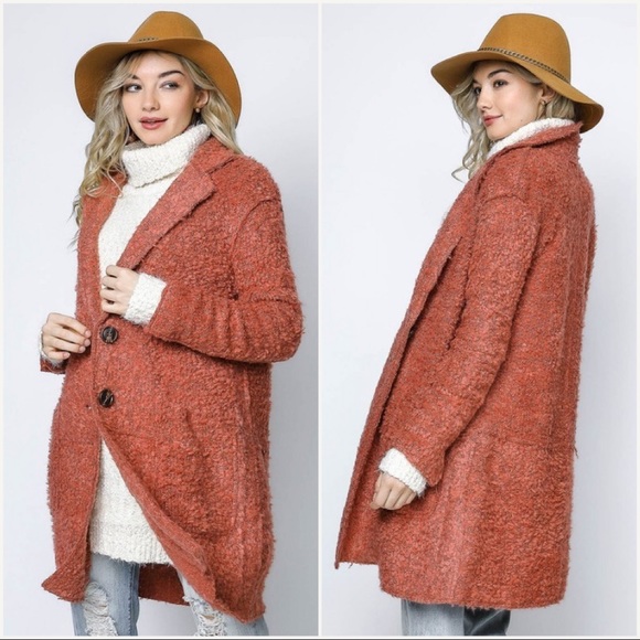 Des Feli Jackets & Coats Knit Boyfriend Jacket Poshmark